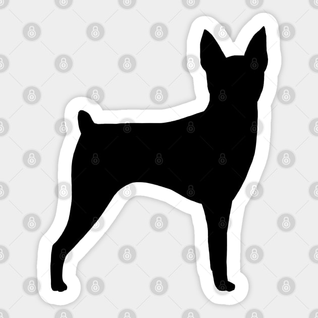 Toy Fox Terrier Silhouette Sticker by Coffee Squirrel